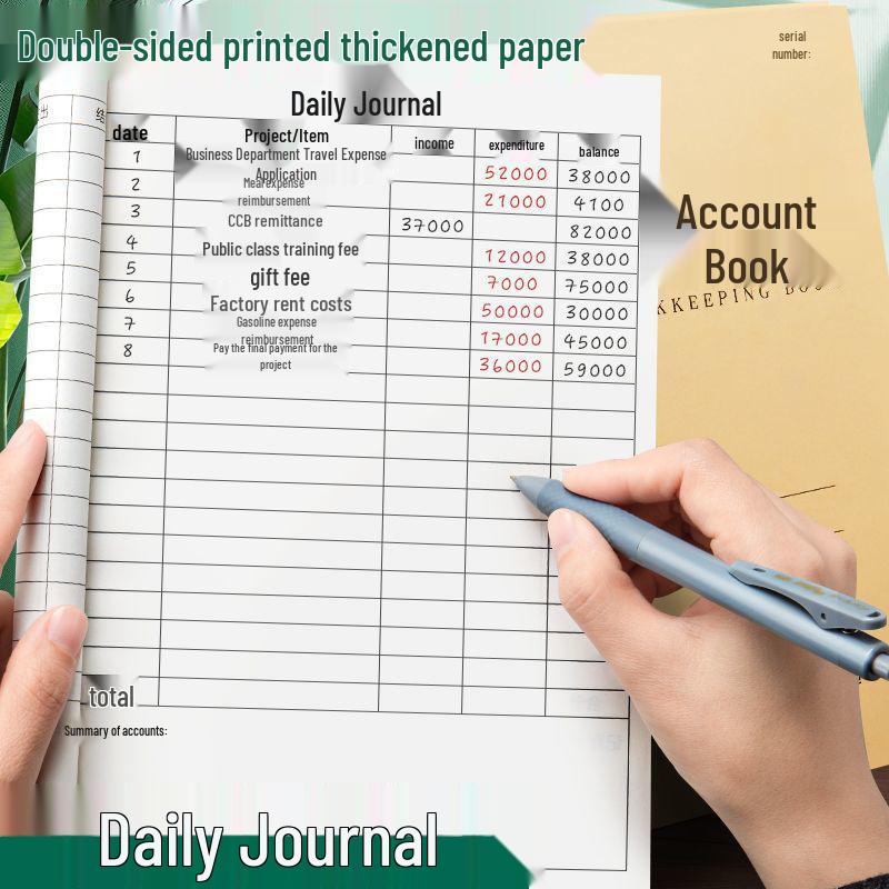 16k Extra Thick Daily Business Journal: Notebook & Family Financial Record