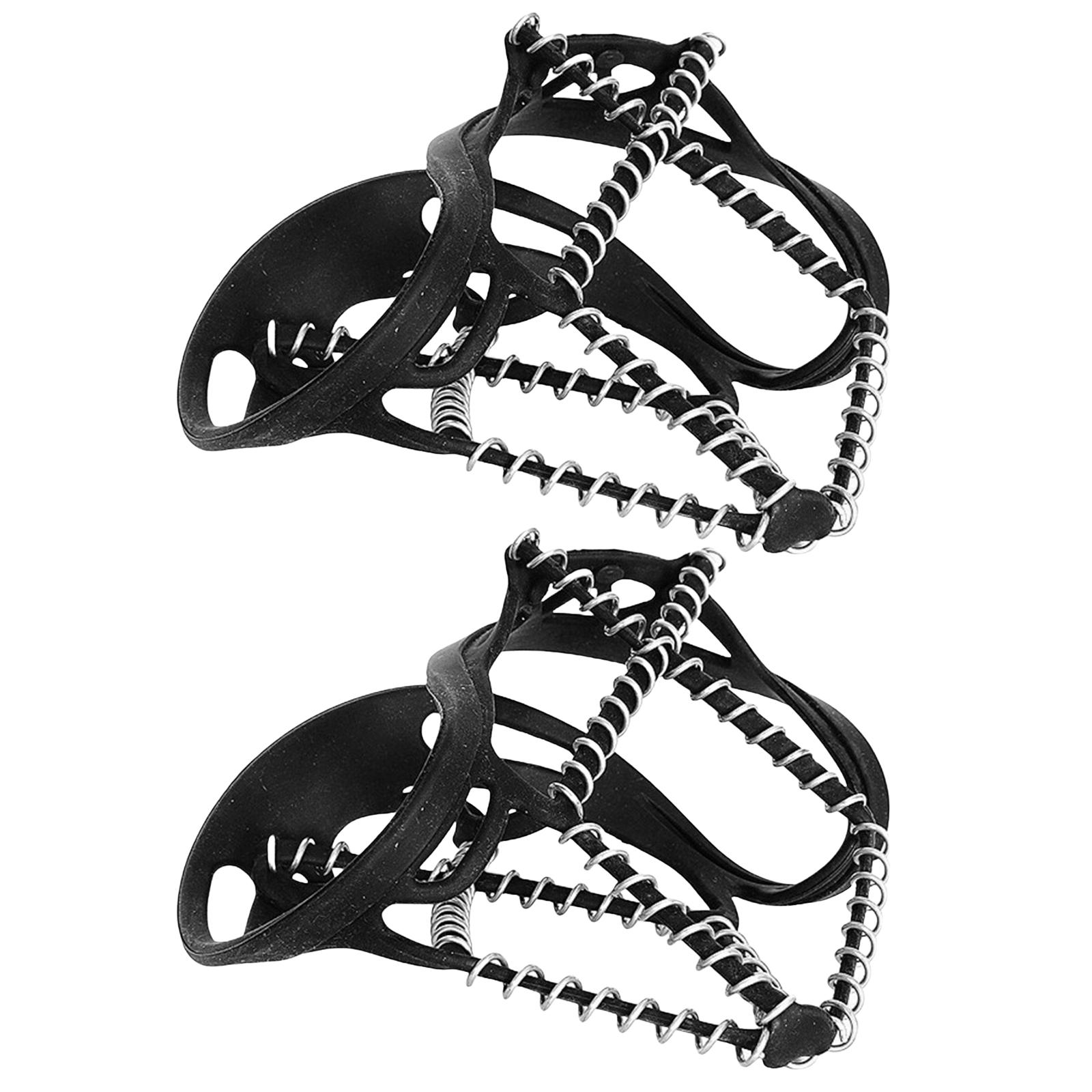 Outdoor Spring Crampons Nonslip Crampons Hiking Shoes Cover Ice Grippers Ice Cleats Snow Traction Cleats Crampon One size fits all