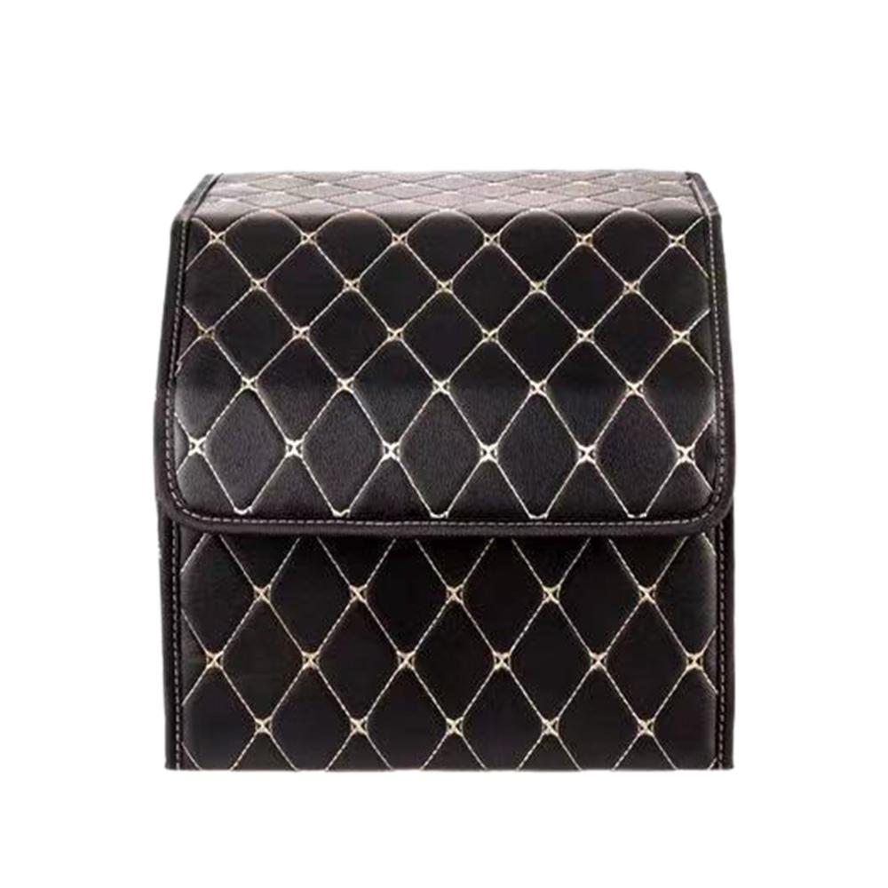 Car Trunk Organizer Storage Box PU Leather Auto Organizers Bag Folding Trunk Storage Pockets for Vehicle Sedan SUV Accessories