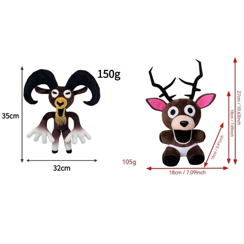 2026 New 99 Nights In The Forest Plush Game Merchandise Brown Stand And Sit Elk Deer White Owl Stuffed Doll Pillow For Kid Gifts