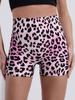 Leopardenmuster High Waist Nahtlose Yoga Shorts - Hüfthebende Fitnesshose
