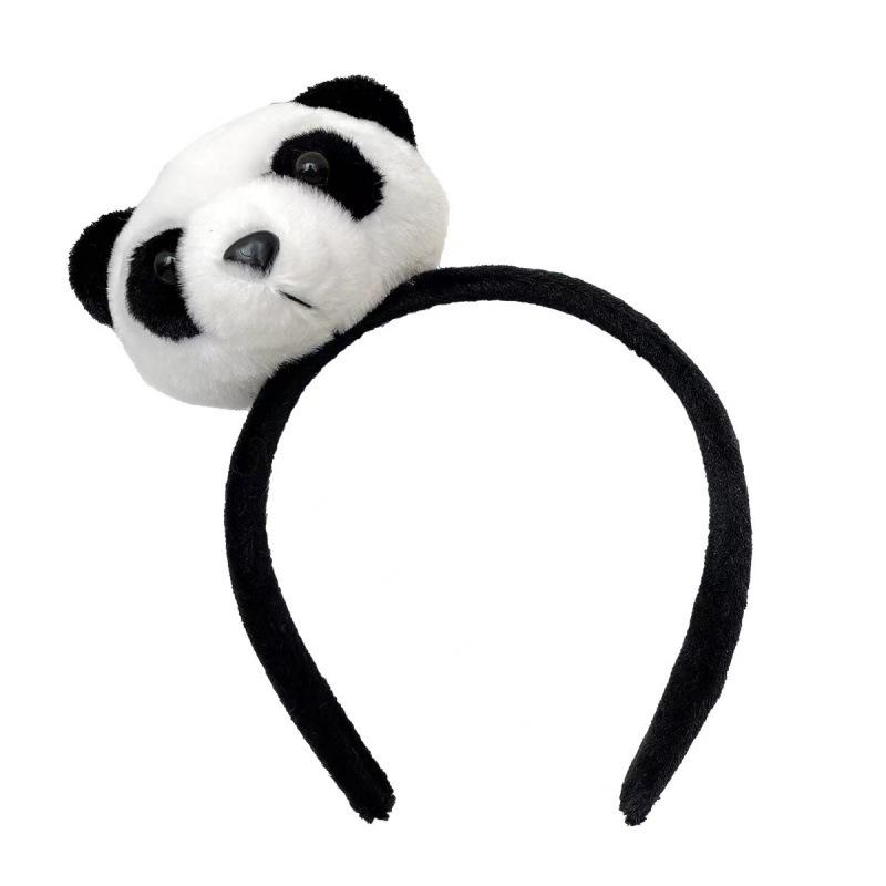 Adorable 2026 Panda Hair Accessory: Cute Round Headband & Funny Clip for Girly Wash Face Routine