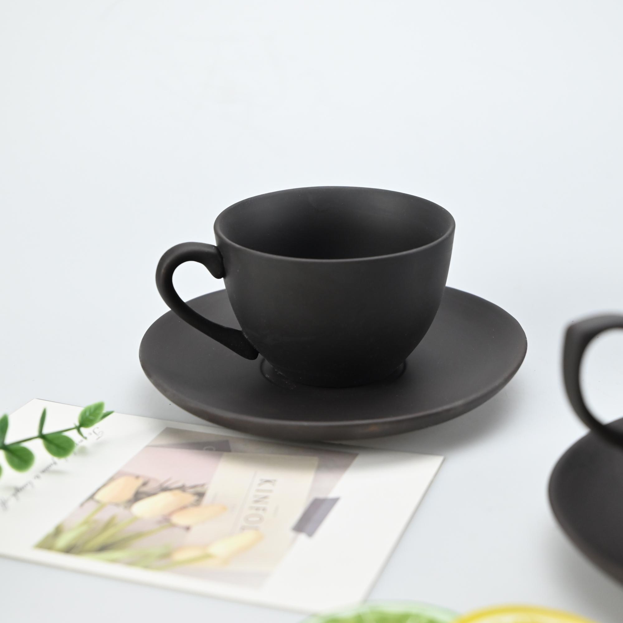 2 шт./набор Высококлассные кофейные чашки и блюдца, Высокоценные керамические кружки, Кофейные чашки для латте-арта в деловом стиле, Чашки ручной лепки