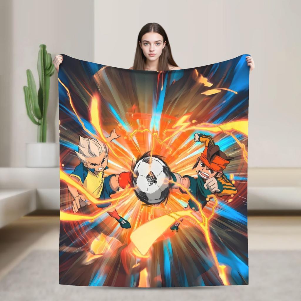 Coperta Anime Axel Blaze Inazuma Eleven Morbida Tendenza Street Peluche Coperta Plaid Per Ragazzo Ragazza Camera da Letto Flanella Copriletto Copri Letto