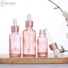 Dropper Bottles Refillable 5-100ML Rose Gold Lid Cosmetic Container Glass Aromatherapy Liquid For Essential Massage Oil Pipette