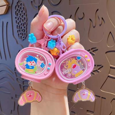 Creative Cartoon Luminous Tv Keychain Cute Couple Bag Pendant Car Key Chain Small Gift