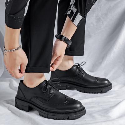 Brand Men Shoes Formal Dress Shoe Black Leather Shoes Men Lace Up Platform Business Casual Shoes for Men Wedding Party Office