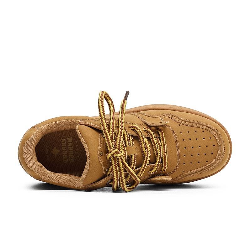 2025 spring and autumn new board shoes niche couple bread women's thick soles increase the trend of sports and leisure sports shoes