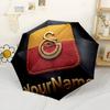 Galatasaray1 Customize Your Name Umbrella Compact Travel Automatic Umbrella Retractable Design with 8-Rib Durability Sturdy Construction