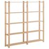 Storage Shelf with 5 Shelves 170 x 28.5 x 170 cm Solid Pine Wood