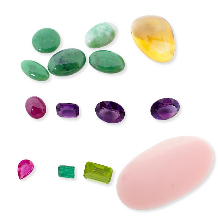[Used] Amethyst, jade, citrine, peridot, ruby, etc. loose stones/j25-4