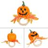 Halloween Decorative Napkin Button New Halloween Pumpkin Skull Napkin Ring Easter Pumpkin Maple Leaf Napkin Ring