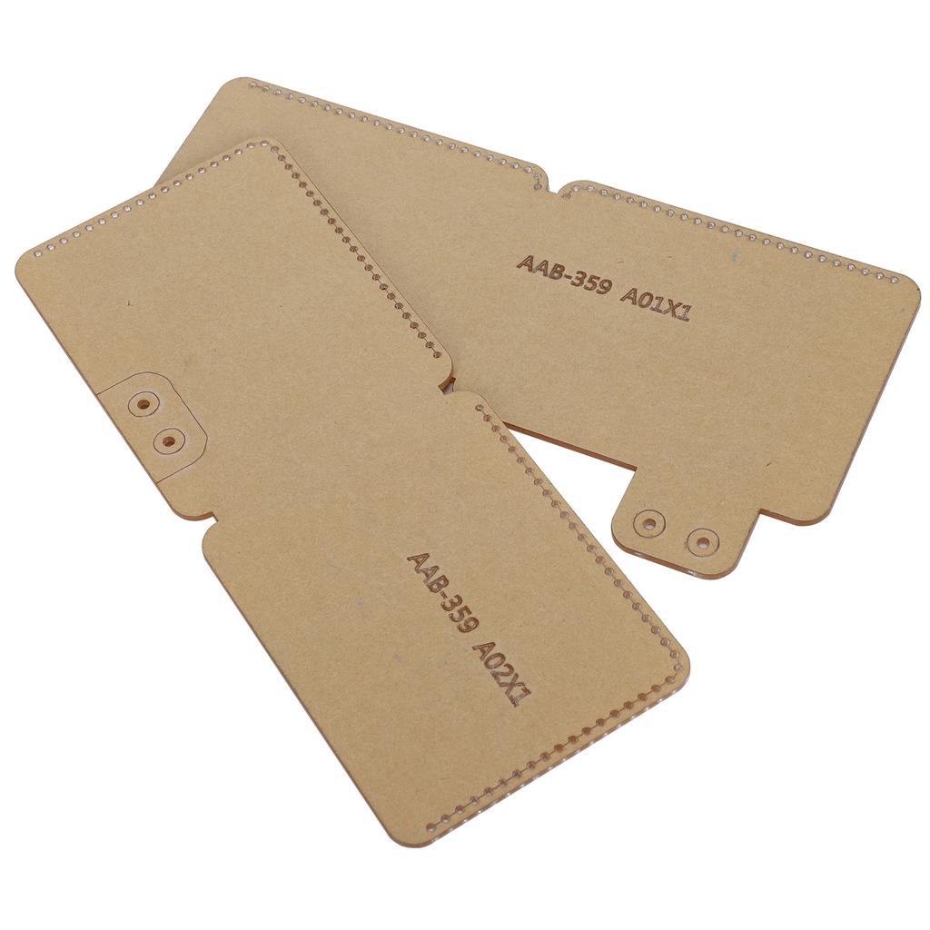2Pcs Acrylic Card Template Clear Transparent Leather HandMade Craft DIY Tool AAB359