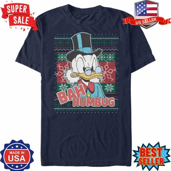 

DuckTales Scrooge McDuck Bah Humbug Ugly Christmas T-Shirt, S-5XL L