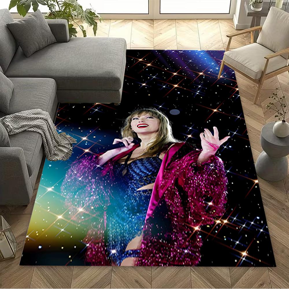 Taylor Swift Celebration Area Rug Suitable for Playrooms Dormitory Entryway Bedrooms Antislip Carpet Anime Office Decor Spiritual Gift