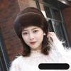 Mink Hat for Women Mink Fur Hat for Middle-aged and Elderly Mothers Winter Hat Outdoor Leisure Ear Protection and Warm Mink Hat