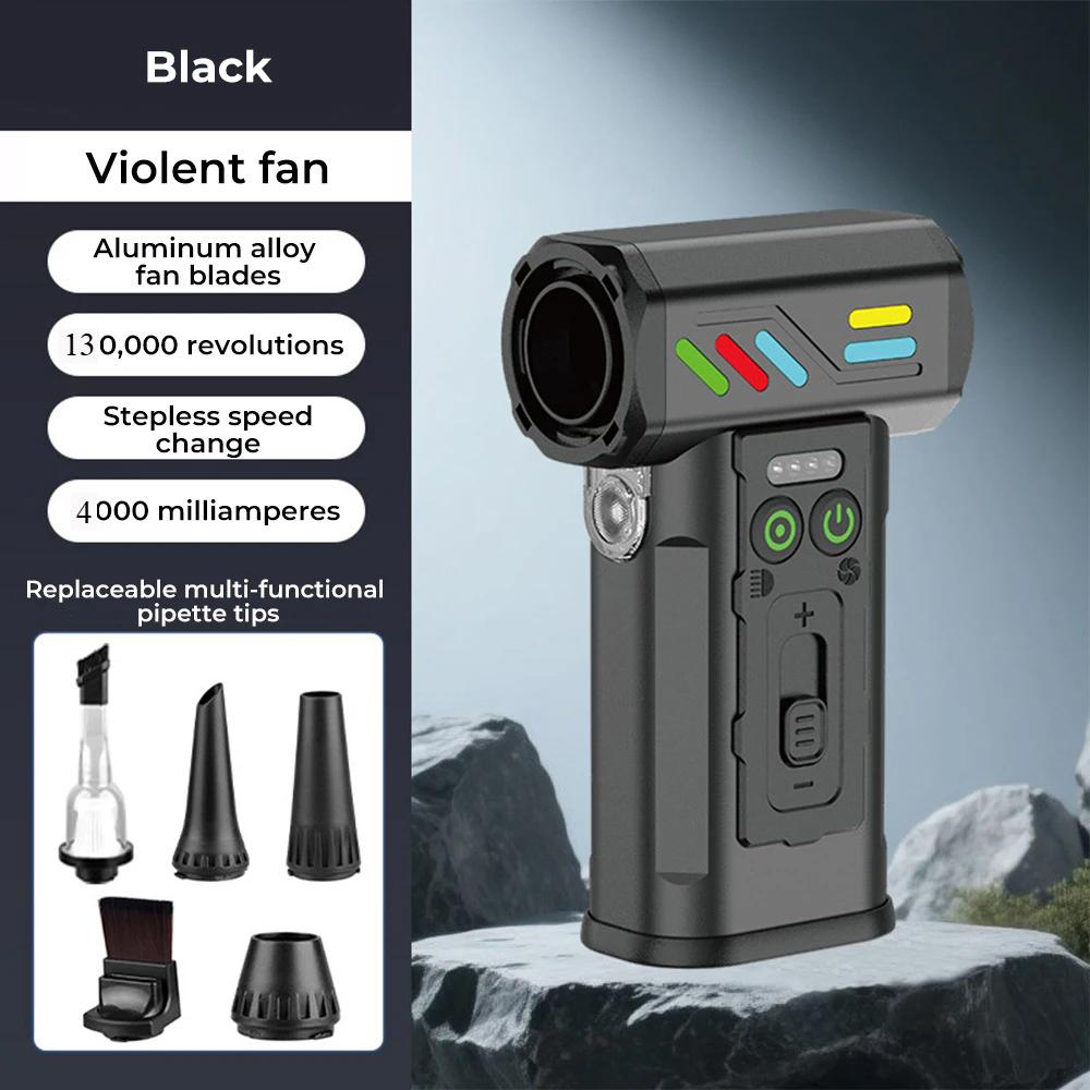 130000RPM Turbo Jet Blower Brushless Motor Violent Fan Portable Cleaning Tool USB Rechargeable Handheld Blower PC Tool