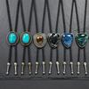 European-American Retro Stone Bolo Tie - Men's Punk Style with Woven Cord & Personalized Pendant