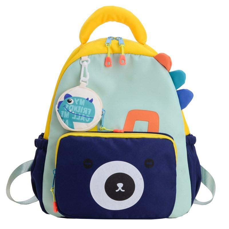 

Cute Cartoon Nylon Backpack For Kids Lightweight Breathable School Bag In Macaron Colors