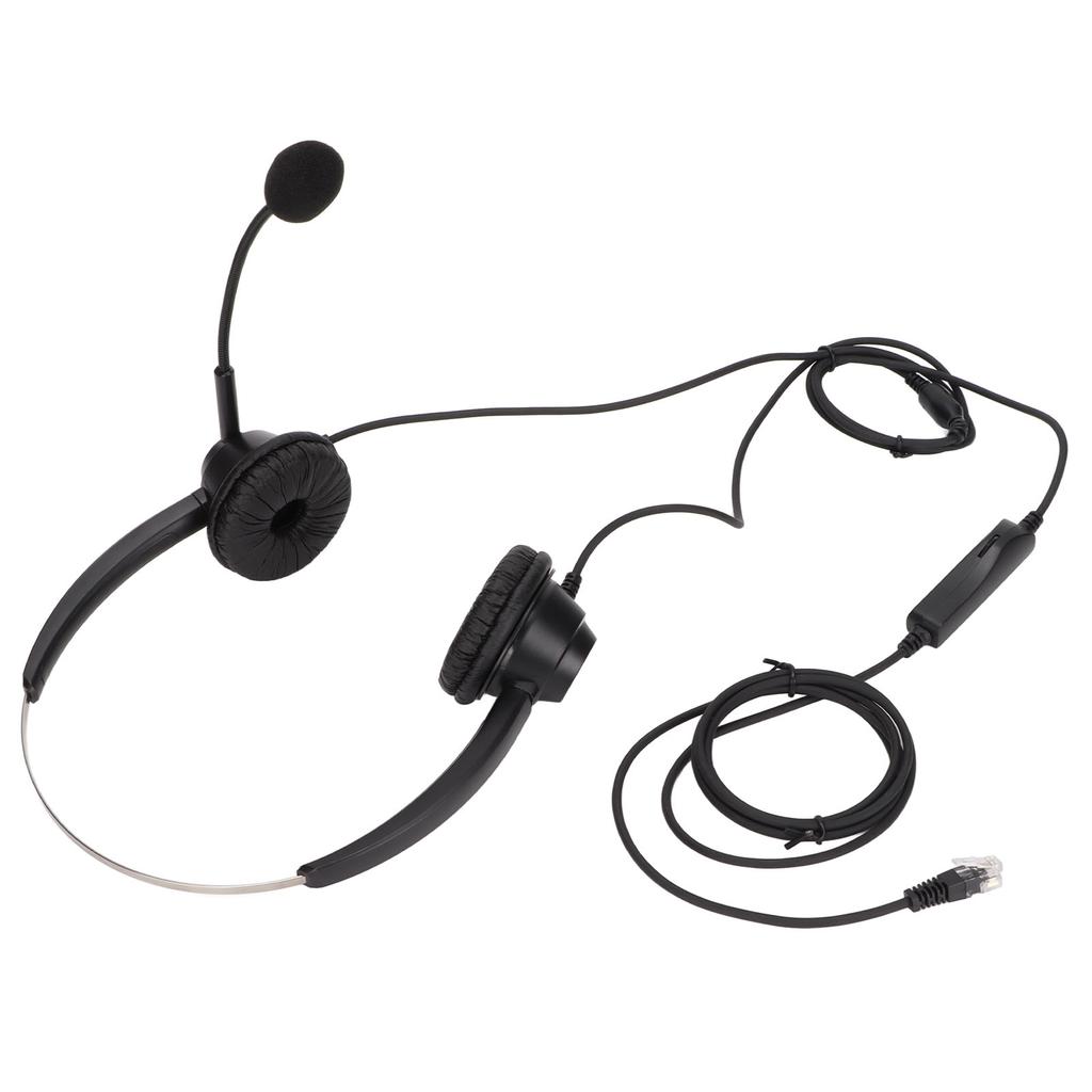 H360DRJ9MV RJ9 Office Headset Binaural Telephone Headset with Adjustable Speaker Volume and Microphone Mute