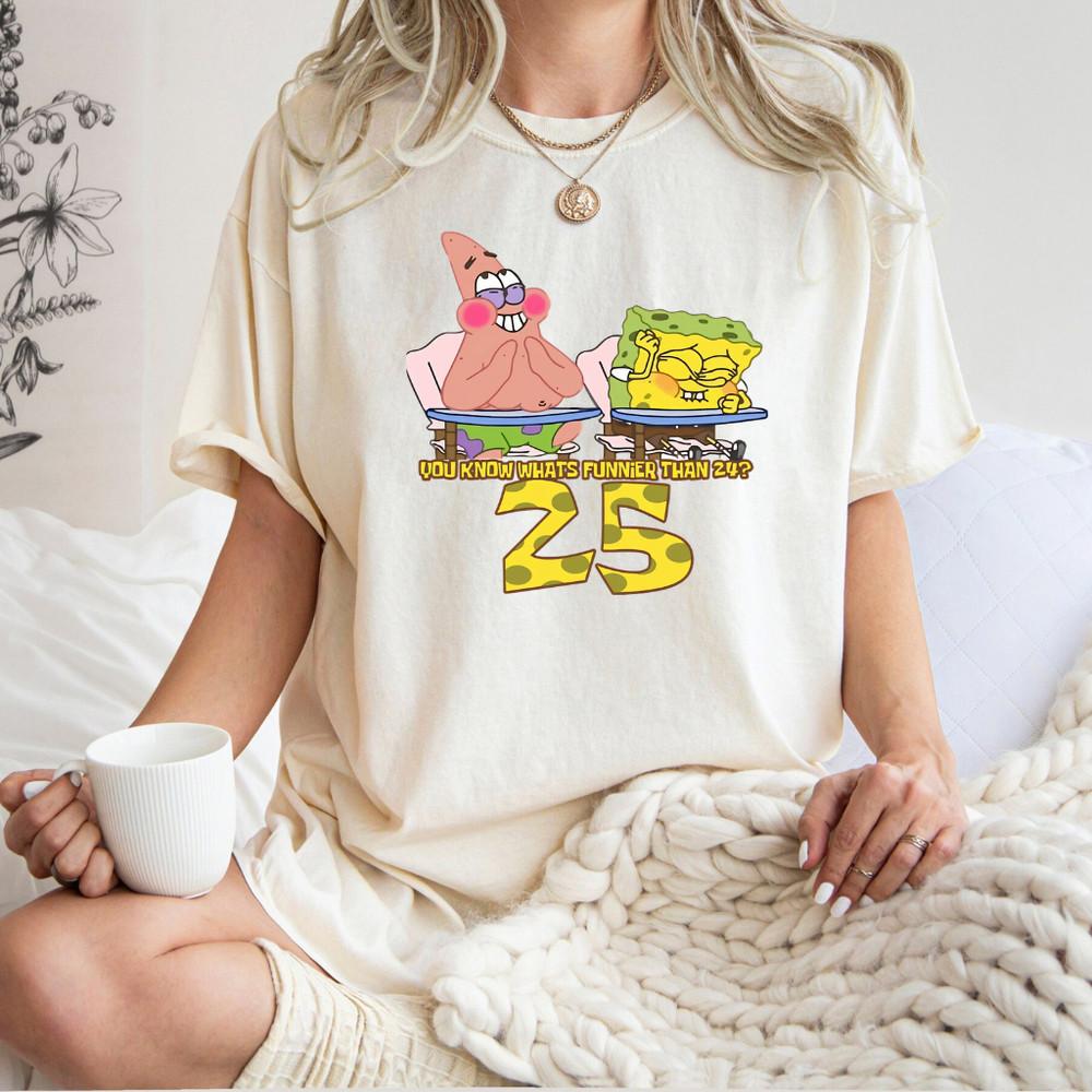 Funny Sponge Meme Quote T-Shirt – You Know What’s Funnier Than 24 Retro Humor Unisex T-Shirt XXL