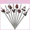 Rose Skull Halloween Paper Straw Set Parties Events Disposable Beverage Decor