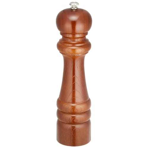 Endo Shoji TKG Salt Mill 9105, Keyaki Wood Body, 18-12 Stainless Steel Hardware, Nickel-Plated Brass Knob, Made in Japan, PPP50009