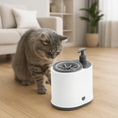 2 In 1 Automatic Pet Foot Washer Detachable Silicone Pet Paw Washing Cup with Soap Dispenser Quickly Wash