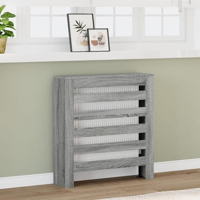 VidaXL Radiator Cover Sonoma Grey 78x20x82 Cm Engineered Wood, Radiator Cap, Top Radiator Cover, Radiator At 852686