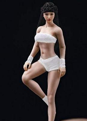 [TOYBARJAPAN] Figura de Acción a Escala 1:12 TBLeague PHMB2018-T01B Cuerpo Femenino Asiático Super Flexible Sin Costuras, Cabeza y Ropa, Piel Bronceada (Piel de trigo