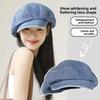 British Style Denim Octagonal Hat Head Circumference Newsboy Cap Casual Cloud Hat  Girl
