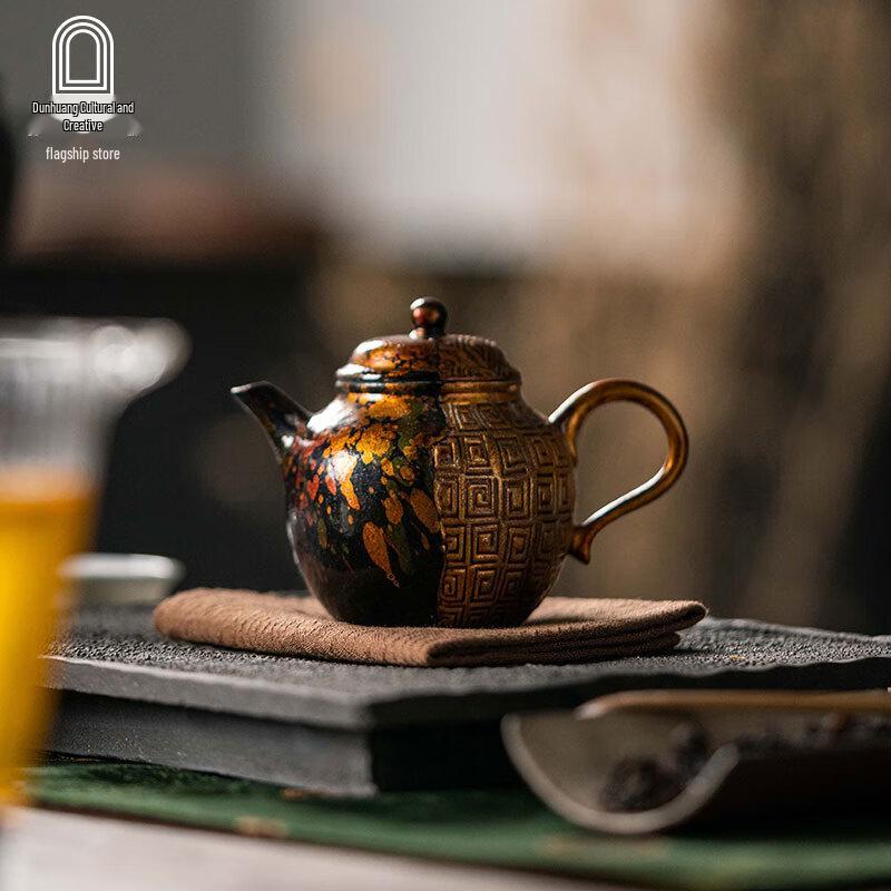 Dunhuang Cultural Ruyi Ancient Lacquer Ceramic Tea Set