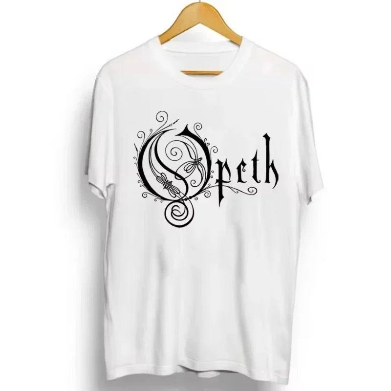 Rock Gothic Oberteile Vintage Progressive Death Metal Band Aufdruck T-Shirt Mode Opeth Band Kurzarm Baumwolle Streetwear Unisex