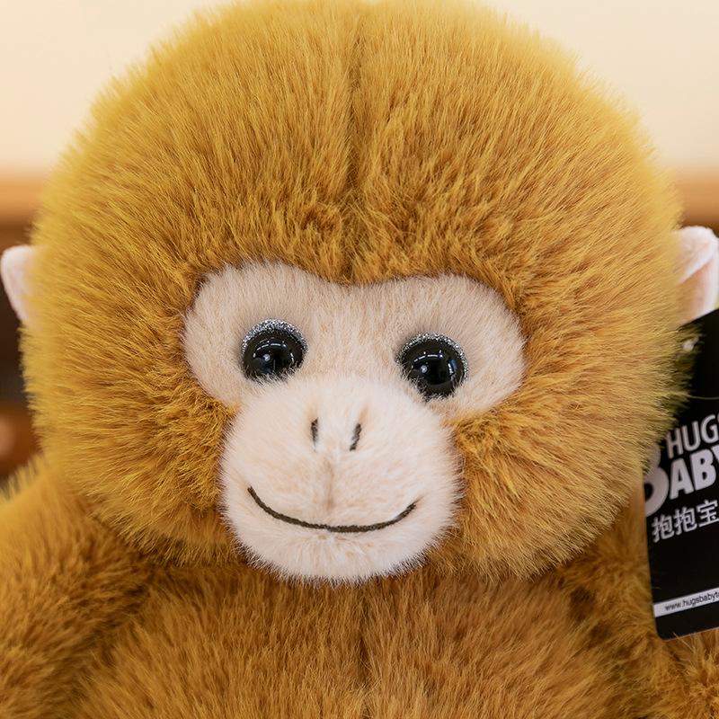Simulation Cute Monkey Plush Toy Golden Monkey Doll Golden Monkey Doll Children's Birthday Gift Rag Doll
