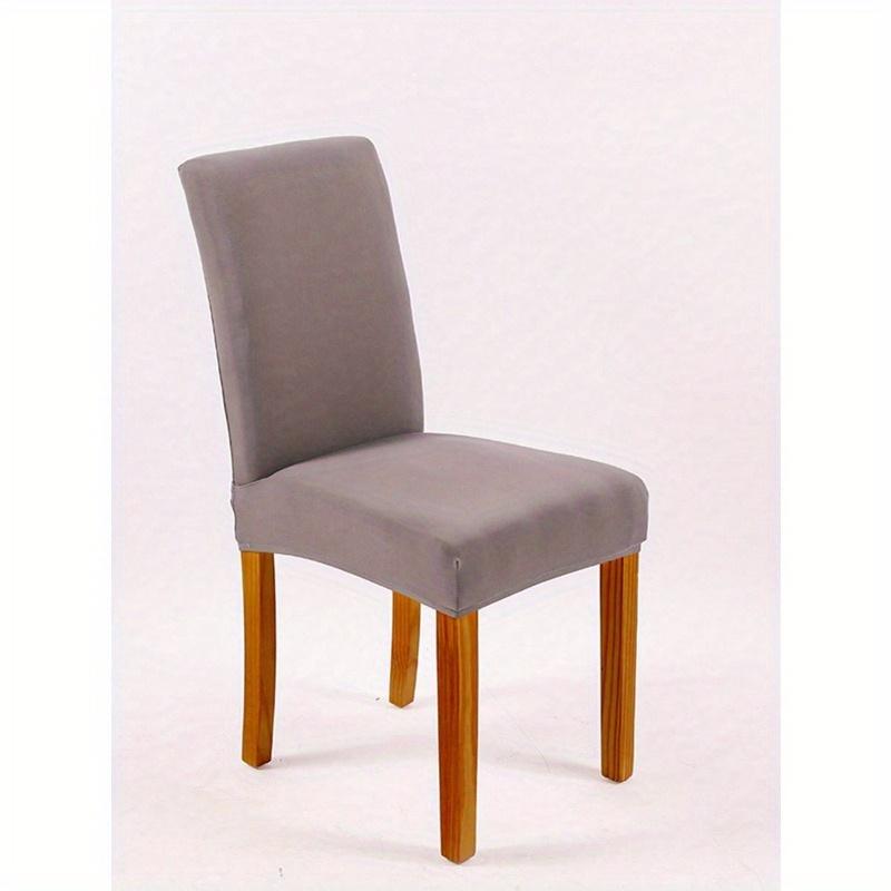 1 Stück einfarbiger dehnbarer Esszimmerstuhl-Überzug, minimalistischer Polyester-Esszimmerstuhlbezug für Zuhause