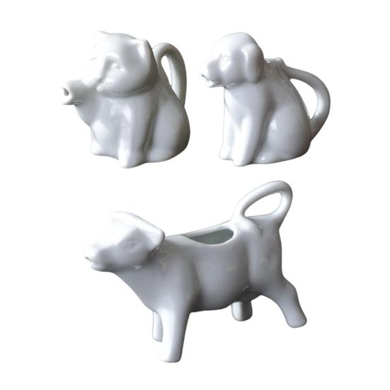 Ceramiczny dzbanek do mleka w kształcie krowy do kawy i herbaty, gorącej czekolady, uroczy wzór zwierzęcy, łatwy do czyszczenia, akcesorium do stołu kuchennego