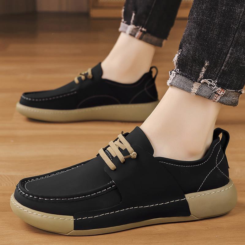 Fashion White Handmade Genuine Leather Casual Men Shoes Design Man Fashion Outdoor Youth Tide Male Board Class Footwear Casual Flats