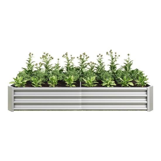 Fioriera Rialzata in Metallo, Fioriere Rialzate per Il Giardino Realizzate in Robusto Lamierino d'Acciaio con Un Design Robusto, Protezione dalla Ruggine e Lunga Durata, Rialzata