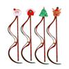 Pet Teaser Wand Toy Interactive Cat Teaser Toy Cat Christmas Themed Teaser Stick