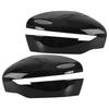 1 Pair Side Door Wing Rearview Mirror Cover Trim Cap Gloss Black ABS Fit for Nissan Navara NP300 D23 2014-2017 2018