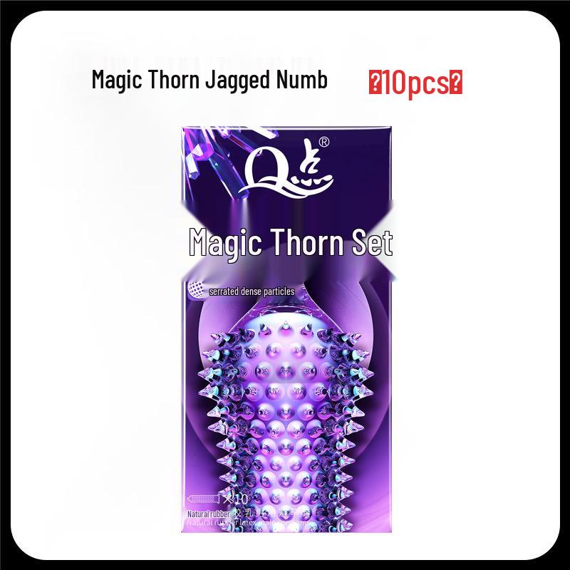 Q-point Hyaluronic Acid 001 Large Particle Delay Condoms - Long-lasting Contraceptives for Adults