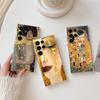 Kiss by Gustav Klimt Golden Freya's Tears Phone Case For Samsung Galaxy S25 S24 S23 S21 Ultra S20 FE S22 Plus A56 A55 Clear Case