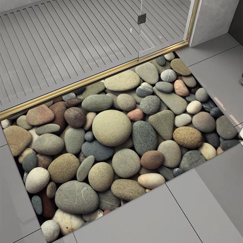 3D Carpet Bathroom Anti Slip Quick Drying Foot Mat Entrance Stain Resistant and Easy To Maintain Foot Mat