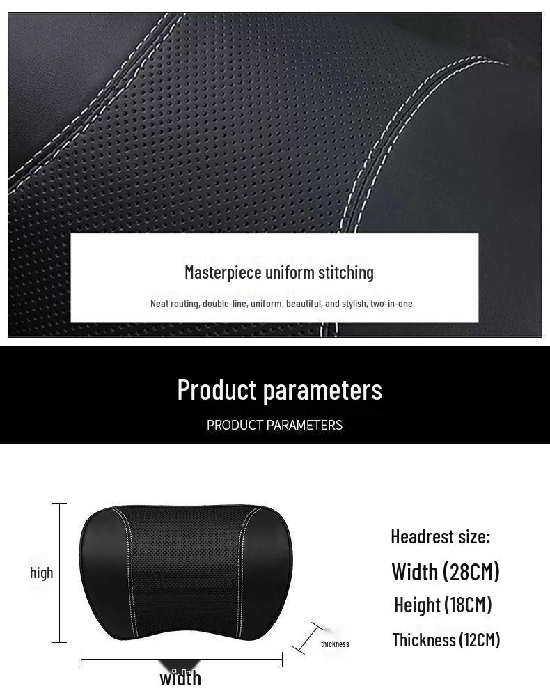 Car Headrest and Neck Pillow for Hyundai ix2535, Tucson, Verna, Elantra, and Wildlander