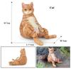 Oenux Drzewko dla kota Kociak Bobtail Syjamski Sfinks Ragdoll Model Figurka Akcji Figurka Urocza Dekoracja Zwierzę Dzieci Zabawka Prezent