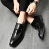 Men Street Style Monks Loafers Shoes Wedding Party Shoes Formal Business Dress Prom Leather Shoes Large Size