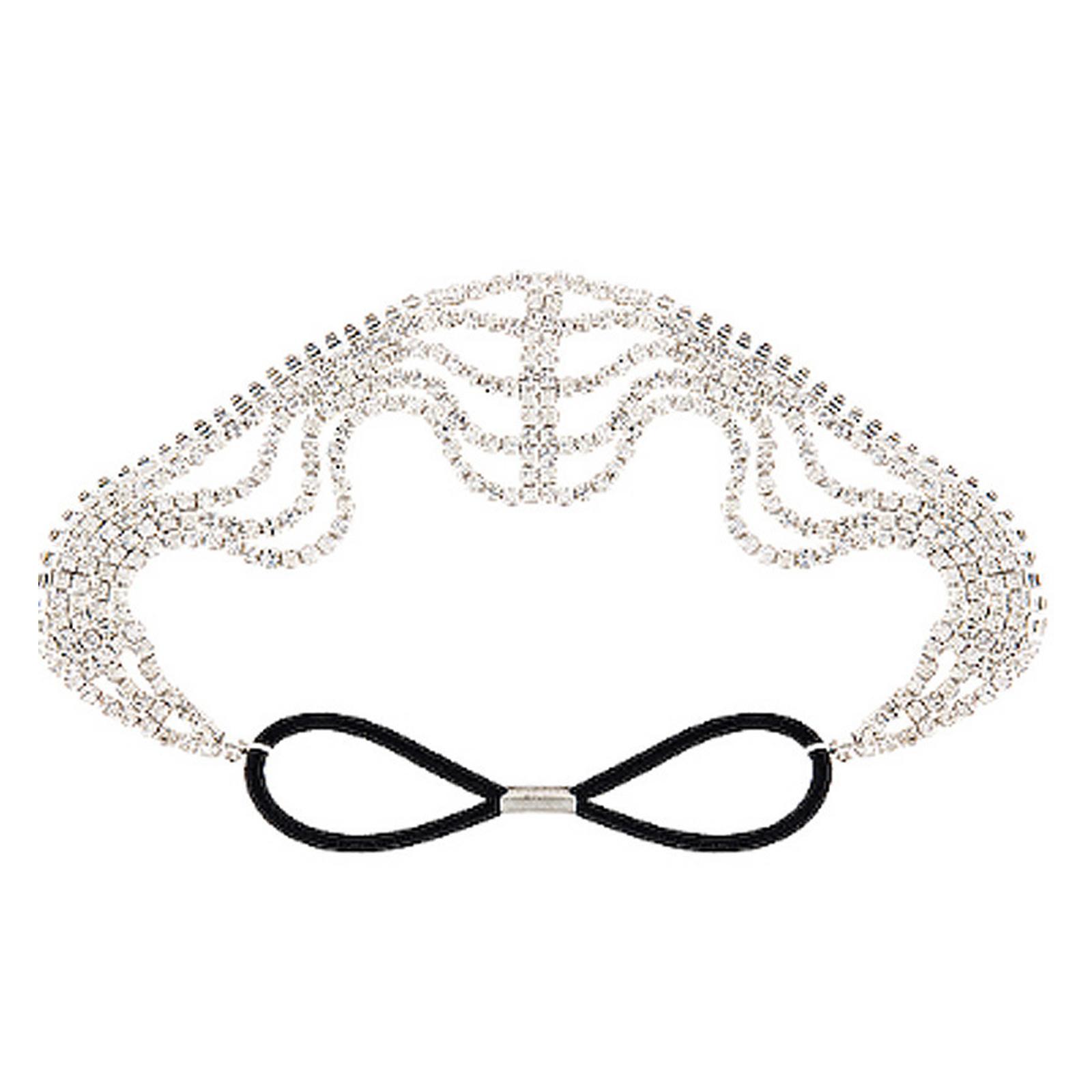 

Crystal Hair Hoop Crown Tiara for Pageant Prom Headband Elegant Hairband Club Headpiece Photo Props срібний