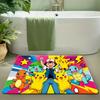Pokemon Tropical Adventure Print Doormat Anti-slip Absorbent Floor Mat for Home Entrance Bedroom Living Room Decor