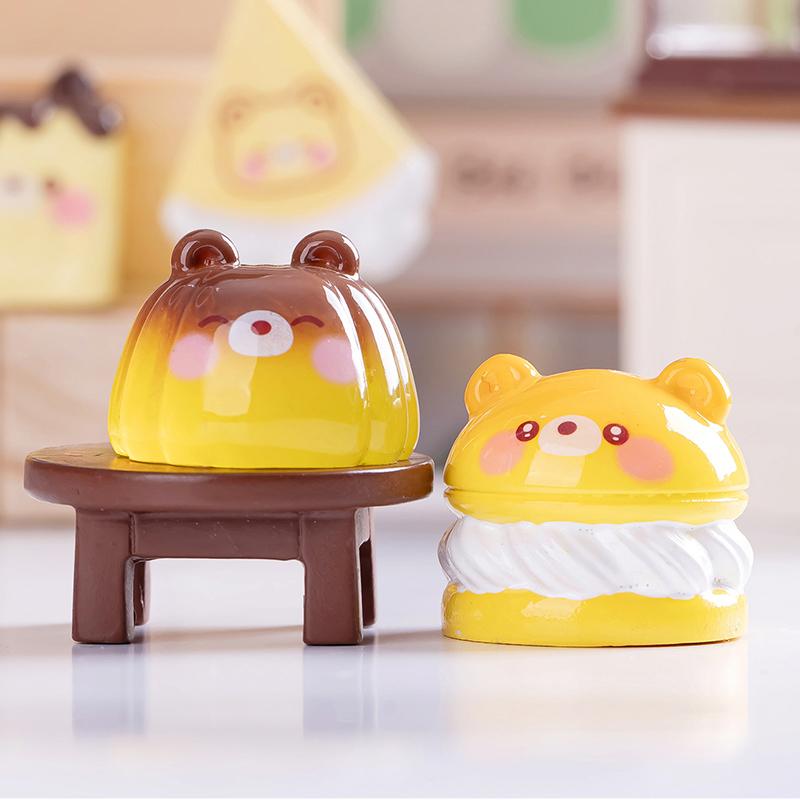Micro Landscape Creative Bear Bread Doll Doll House Diy Food Play Decoration Accessories Desktop Ornaments