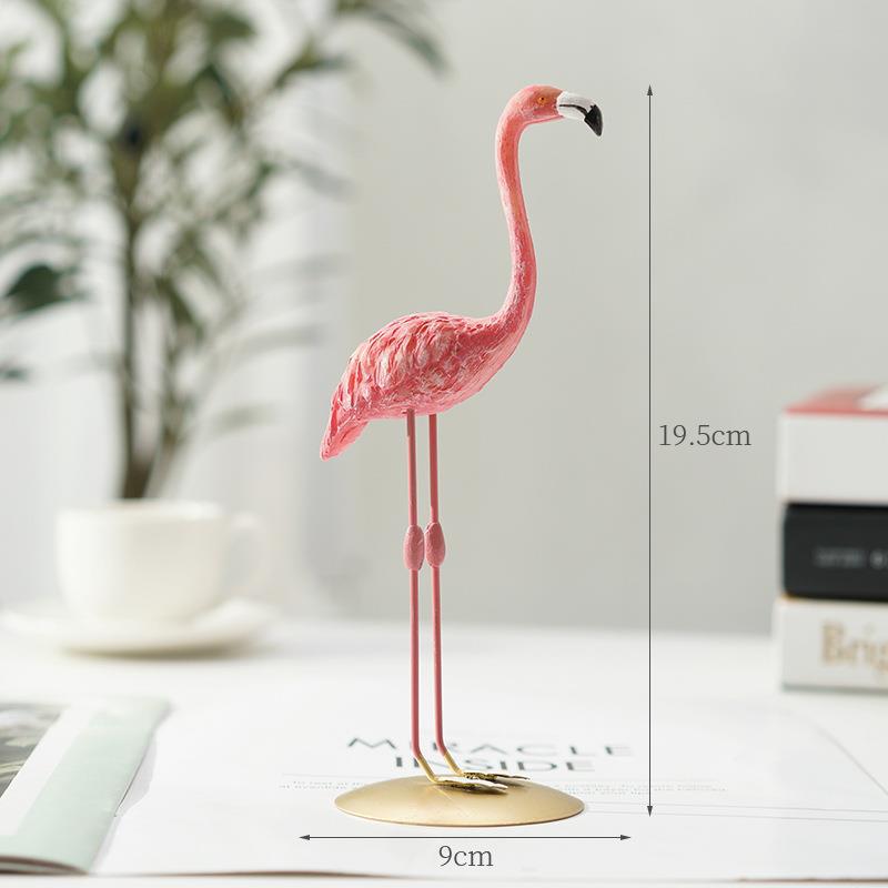 Creative Instagram-popular Flamingo Resin Ornaments, Cute Animals for Bedroom and Living Room Decoration, Valentine's Day Gift